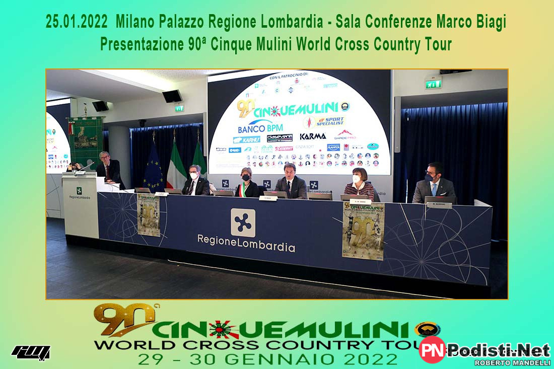 25.01.2022 Palazzo Regione Lombardia-Milano - Presentazione della 90ª Cinque Mulini World Cross Country Tour