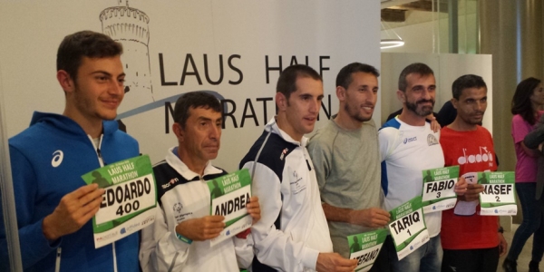 da sinistra, E.Scotti, S. Codega e A. Abbiati (atleti no-limits), T.Bamaarouf, F.Buccigrossi e A.Nasef
