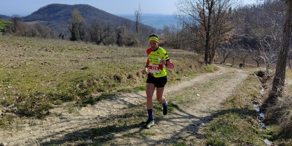 Luca Arrigoni in azione sulle colline piacentine