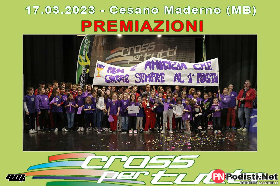 17.03.2023 Cesano Maderno (MB) - Premiazioni del Circuito Cross per Tutti FIDAL Milano 2023
