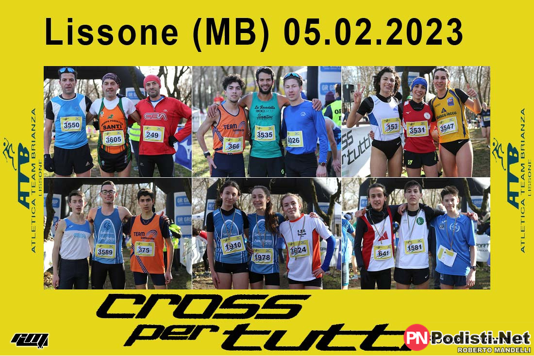 05.02.2023 Lissone (MB) - 3^ Prova Circuito Cross per Tutti FIDAL Milano 2023