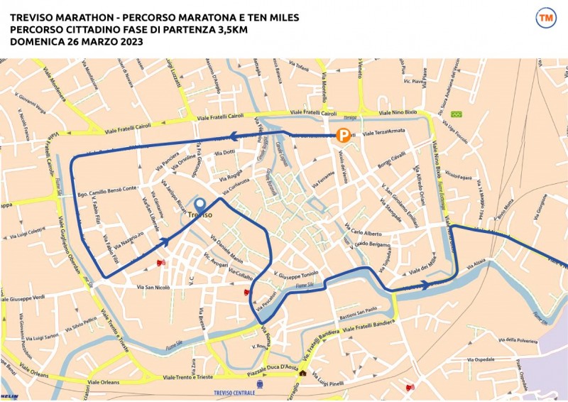Treviso Marathon Percorso 3.5KM