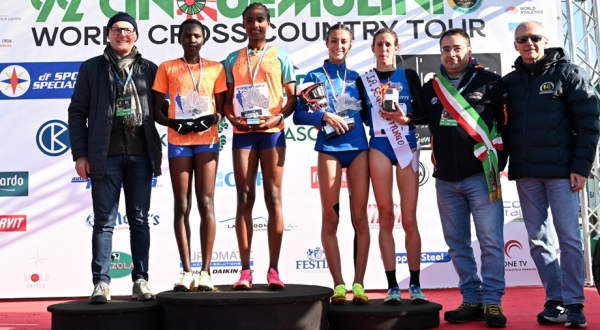 Podio Femminile, gara 6,2 km, &quot;special guest&quot; Valeria Roffino, che chiude oggi la sua carriera 