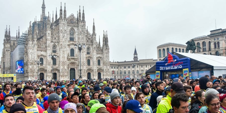 La partenza dal Duomo