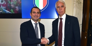 Il Ministro dello Sport, Vincenzo Spadafora; il Presidente del Coni, Giovanni Malagò