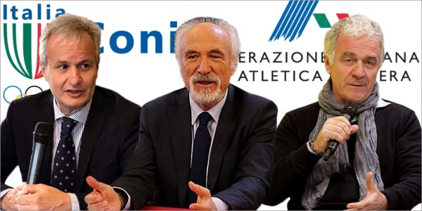 la triade: da sinistra Fabio Pagliara, Alfio Giomi, Antonio La Torre