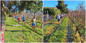 Due monenti della gara, a sinistra la pova maschile sui 6 km, a destra quella femminile sui 4 km