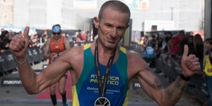 Marco Ferrari, vincitore della maratona