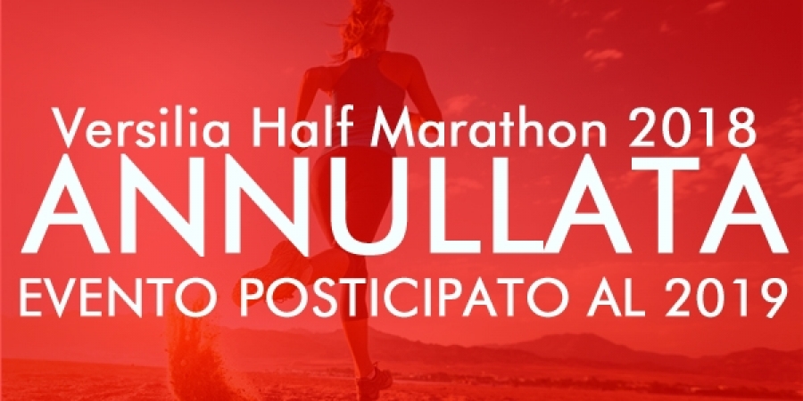 Annullata la &quot;Versilia Half Marathon&quot; in programma sabato 15 settembre