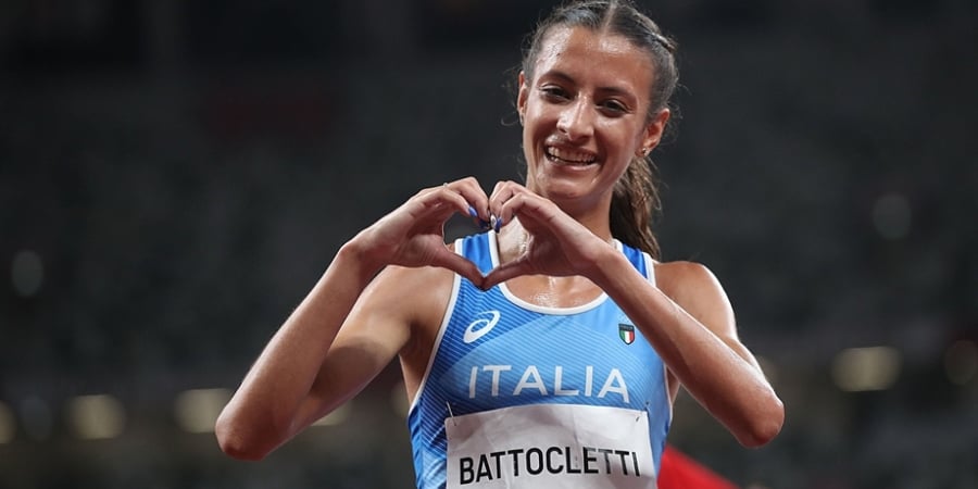 La foto rappresenta Battocletti proprio a Tokio, quando realizzò il suo personale sui 5.000 mt di 14&#039;58