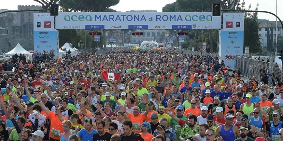 partenza maratona di Roma 2018