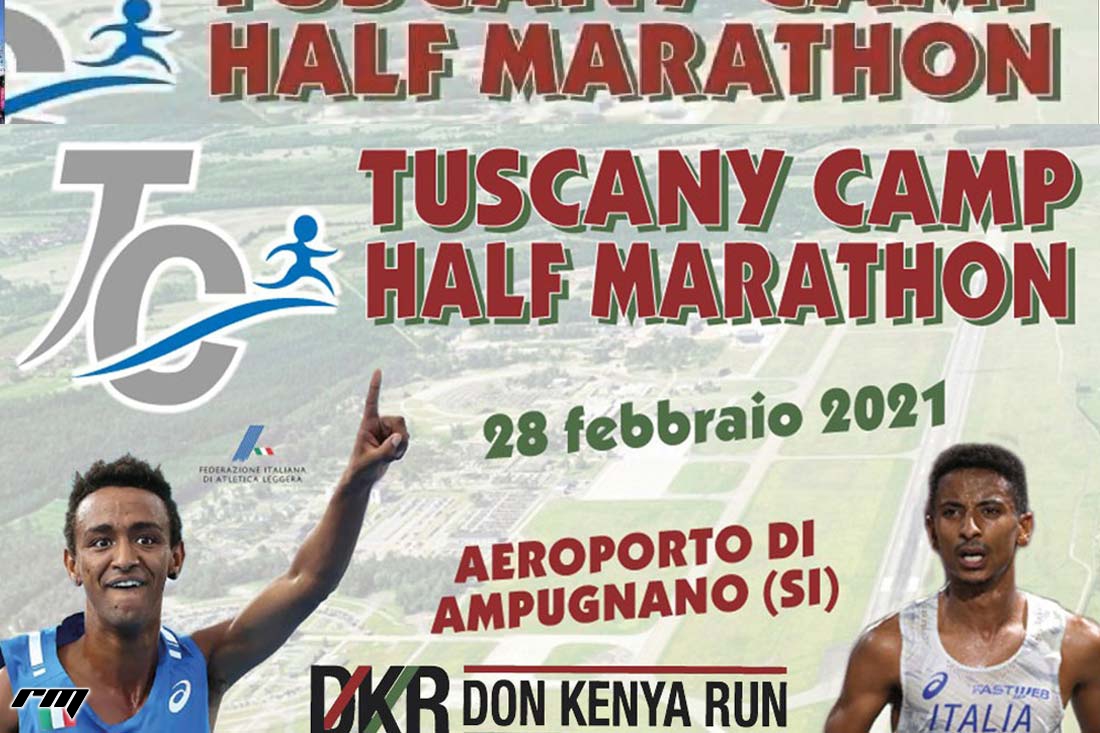 28.02.2021 Aeroporto di Ampugnano (SI) – Tuscany Camp Half Marathon – Record Italiano di Eyob Faniel