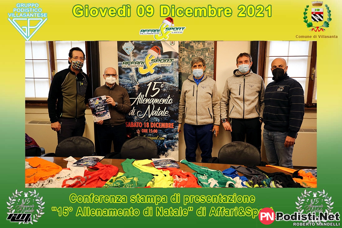 09.12.2021 Villasanta – Comune -Sala Consiliare – (MB) – Conferenza stampa di presentazione “15° Allenamento di Natale Affari & Sport”