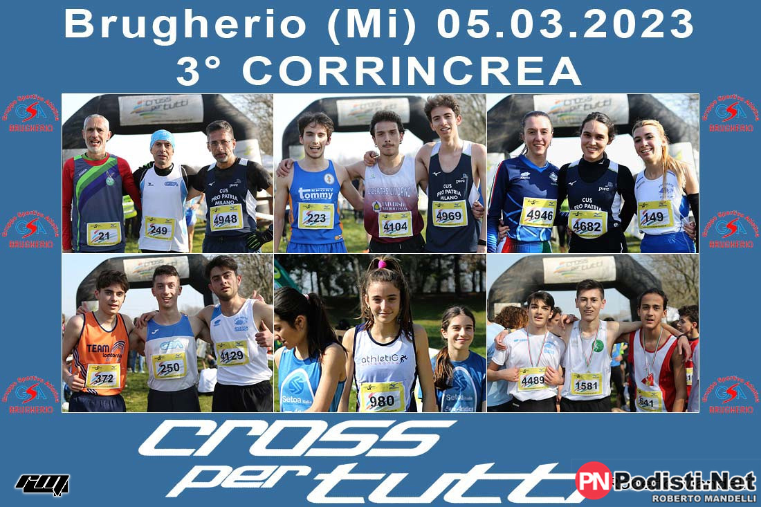 05.03.2023 Brugherio (MI) – 6^ Prova Circuito Cross per Tutti FIDAL Milano 2023