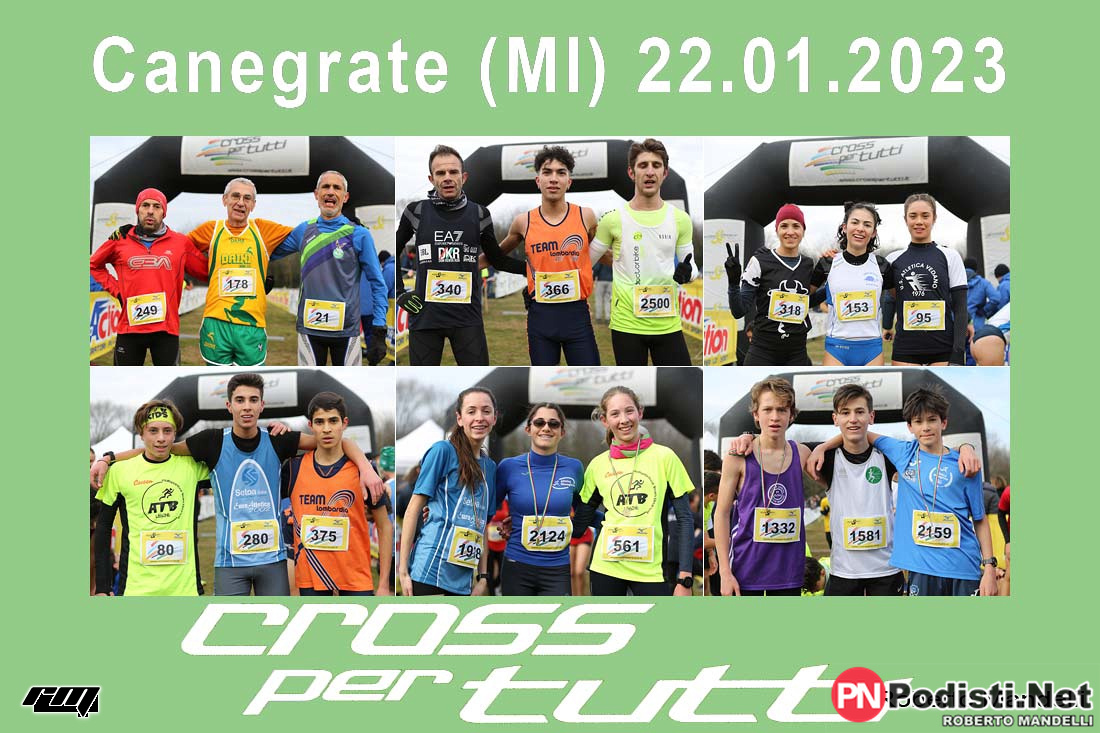 22.01.2023 Canegrate (MI) – 1^ Prova Circuito Cross per Tutti FIDAL Milano 2023