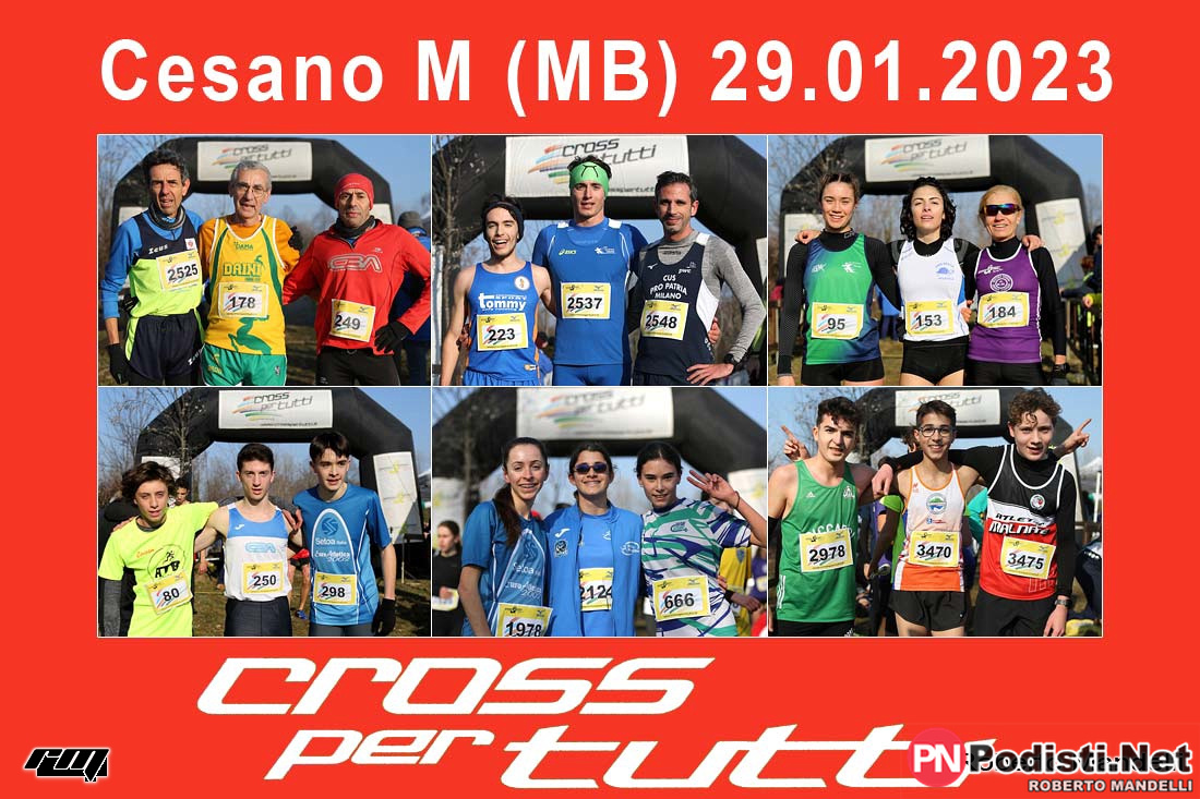 29.01.2023 Cesano Maderno (MB) – 2^ Prova Circuito Cross per Tutti FIDAL Milano 2023