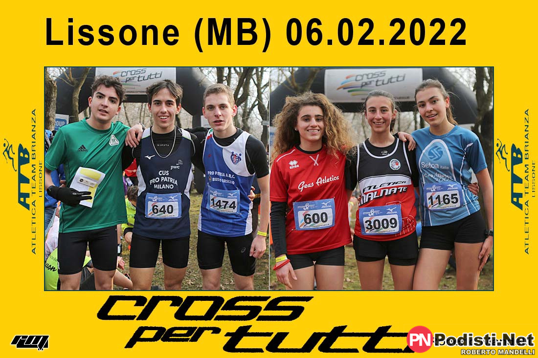 06.02.2022 Lissone (MB) – 3^ Prova Circuito Cross per Tutti FIDAL Milano