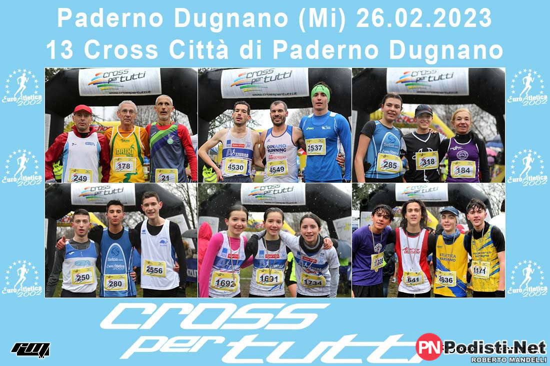 26.02.2023 Paderno Dugnano. (MI) – 5^ Prova Circuito Cross per Tutti FIDAL Milano 2023