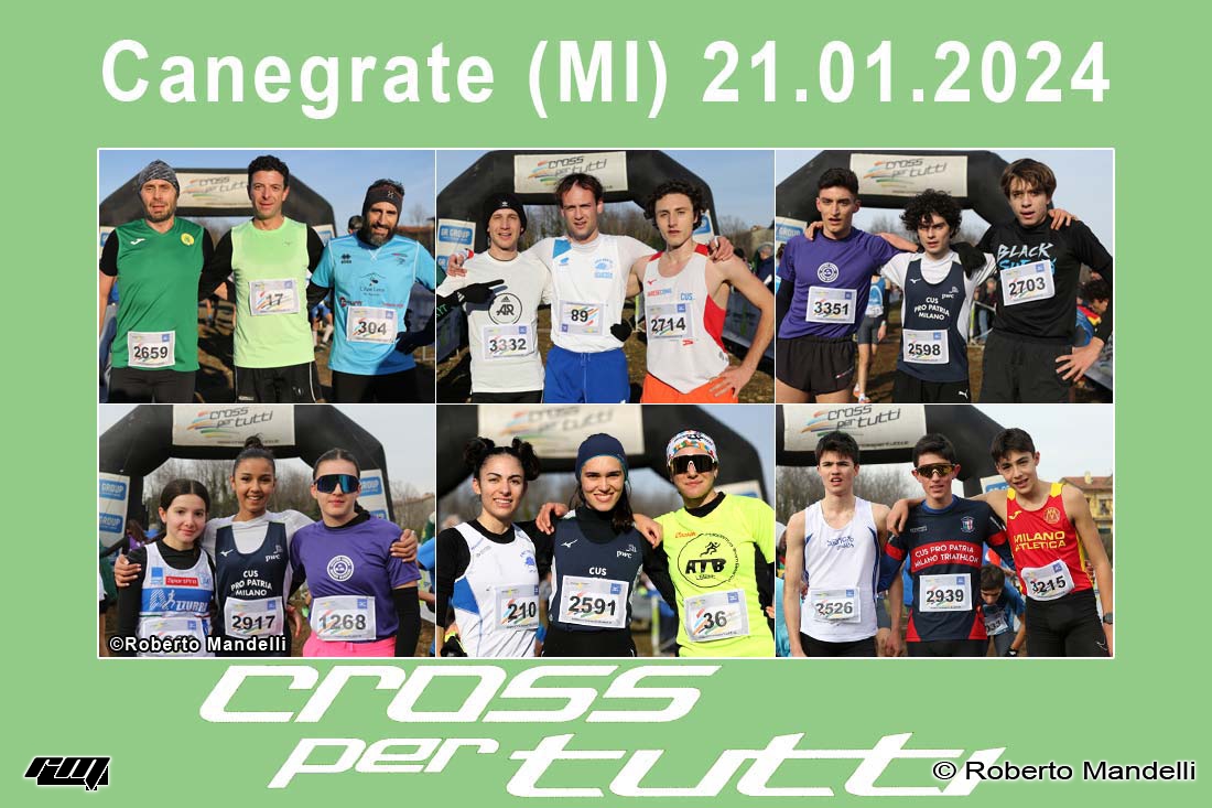21.01.2024 Canegrate (MI) – 2^ Prova Circuito Cross per Tutti FIDAL Milano 2024