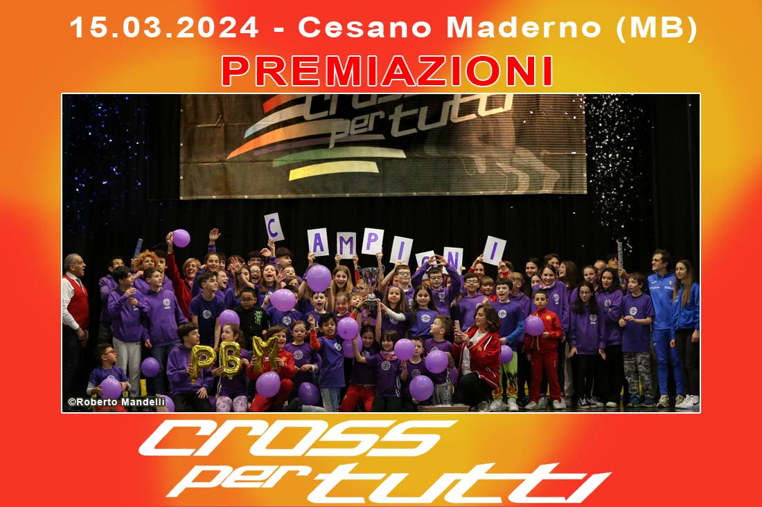 15.03.2024 Cesano-Maderno (MB) – Premiazioni Cross Per Tutti 2024