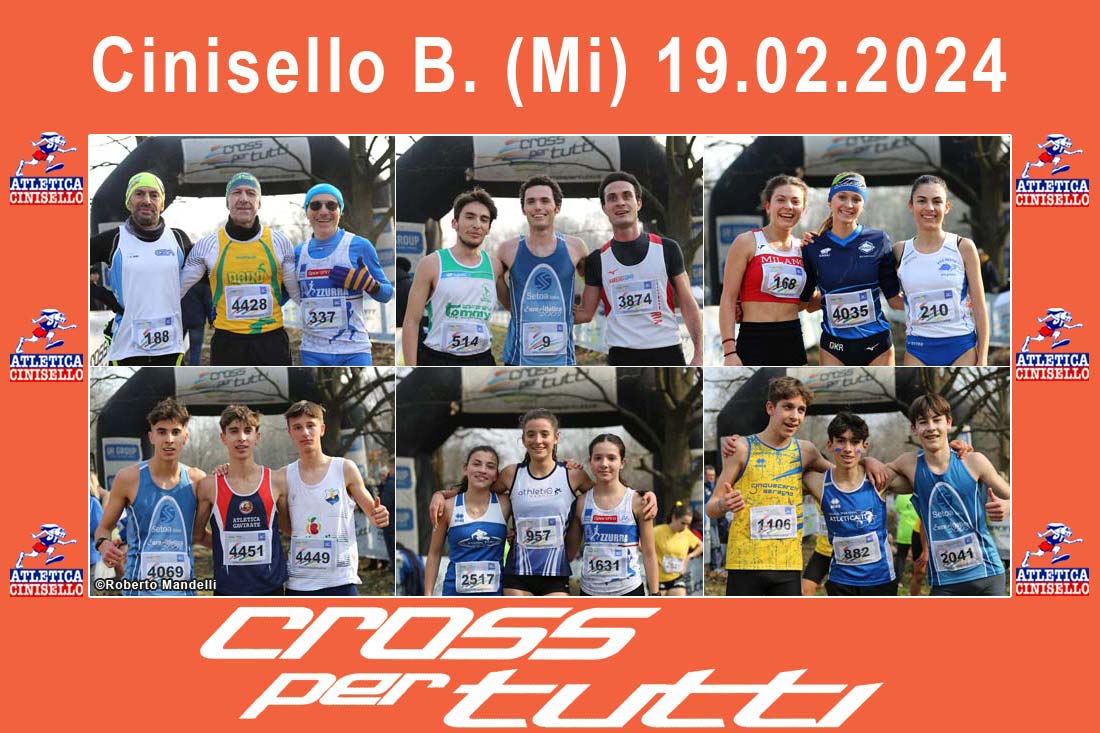 18.02.2024 Cinisello Balsamo (MI) – 5^ Prova Circuito Cross per Tutti FIDAL Milano 2024