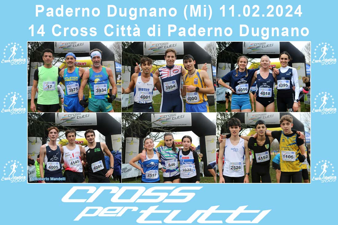 11.02.2024 Paderno Dugnano (MI) – 4^ Prova Circuito Cross per Tutti FIDAL Milano 2024