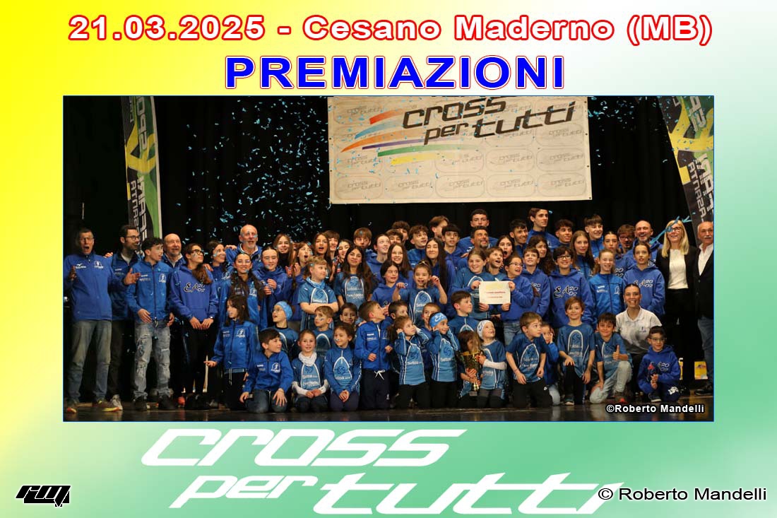 21.03.2025 Cesano Maderno (MB) – Premiazioni del Cross per Tutti 2025