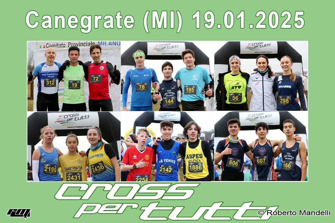 19.01.2025 Canegrate (MI) – 1^ Prova Circuito Cross per Tutti FIDAL Milano 2025