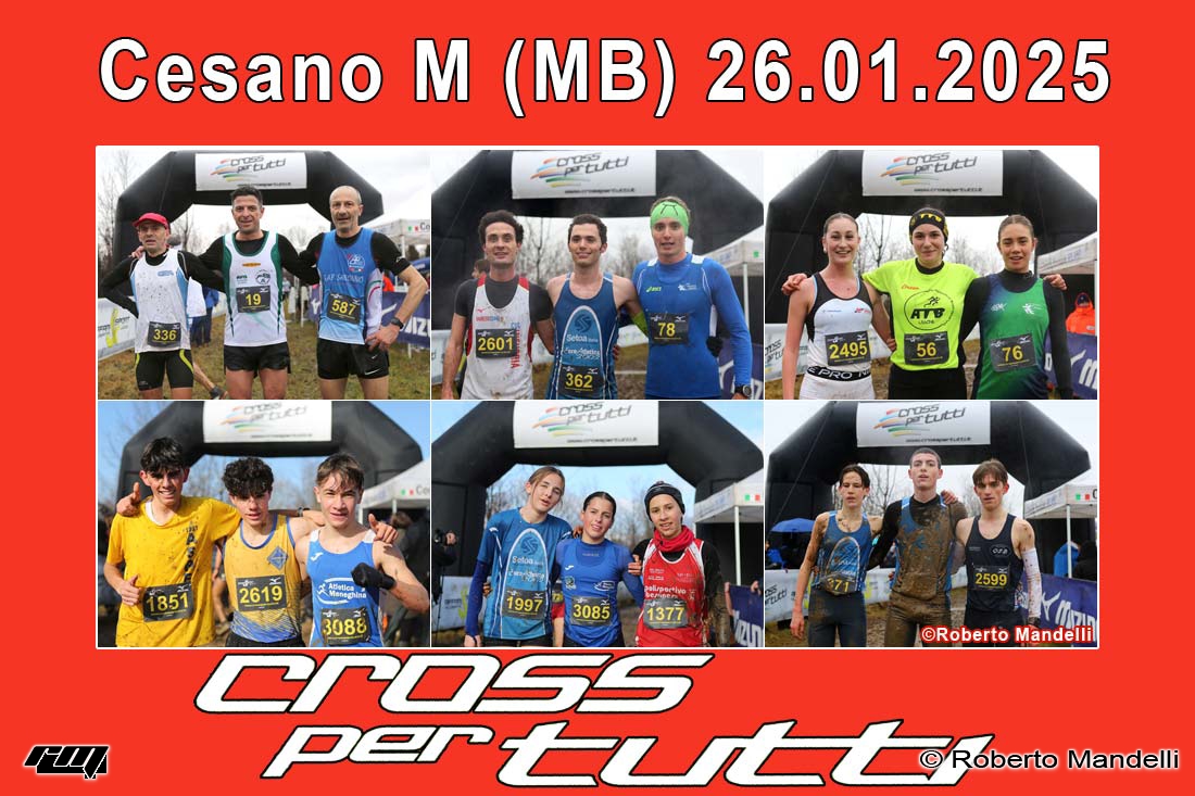 26.01.2025 Cesano Maderno (MB) – 2^ Prova Circuito Cross per Tutti FIDAL Milano 2025