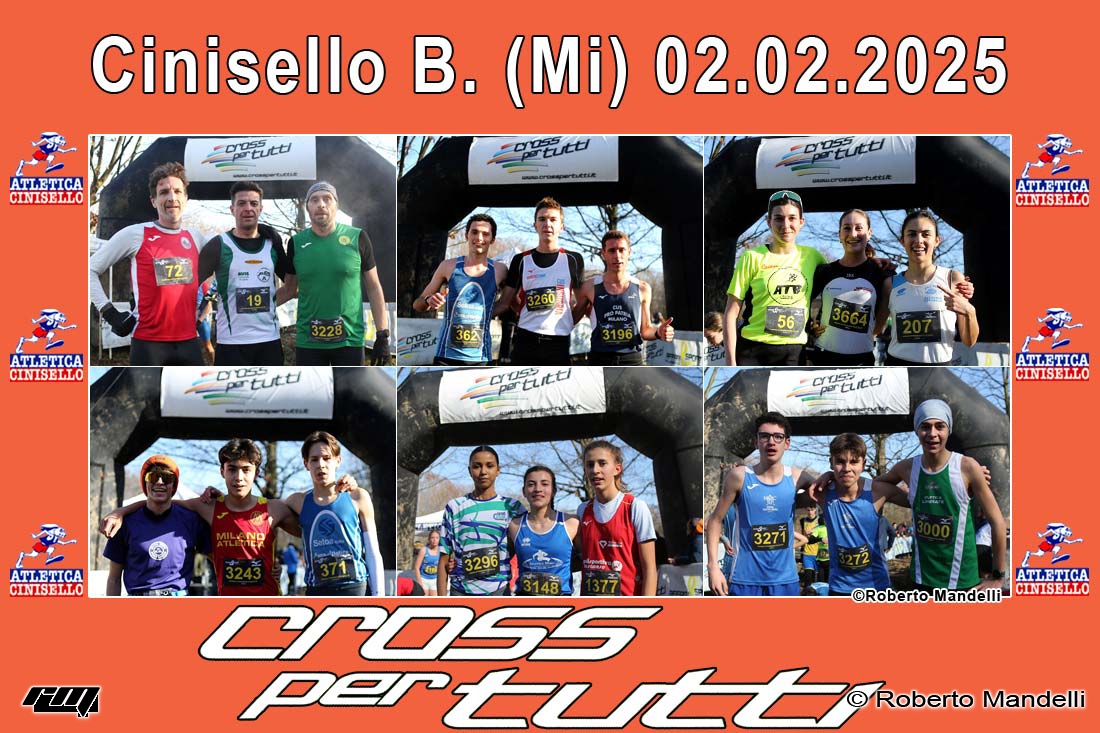 02.02.2025 Cinisello Balsamo (MB) – 3^ Prova Circuito Cross per Tutti FIDAL Milano 2025
